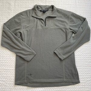 Arcteryx Polartec Waffle Grid Fleece 1/4 Zip Pullover XL Mens Canada Vintage